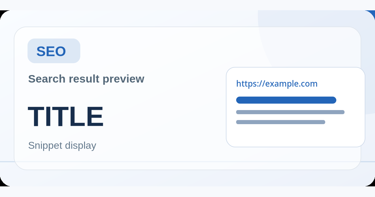 Illustrated interface showing the SEO Meta Preview tool workflow
